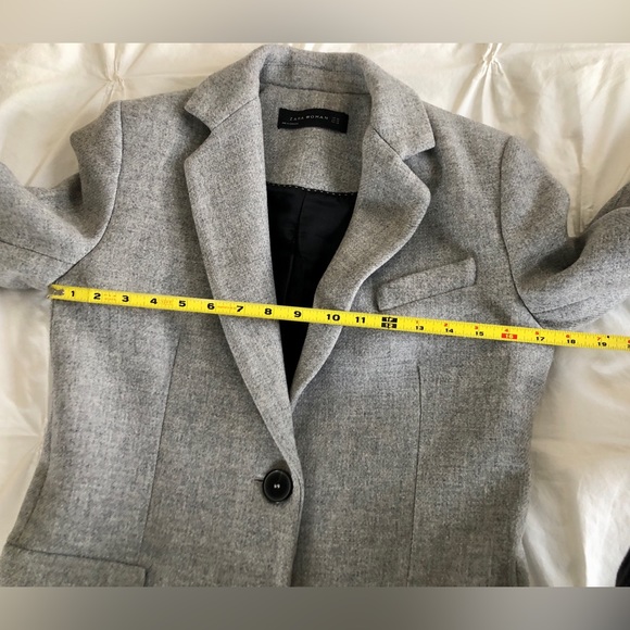 Zara Classic Two Button Gray Coat Size S - Picture 7 of 9